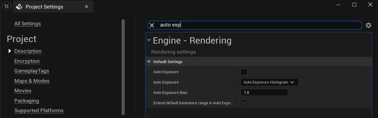 SnakeY exposure settings