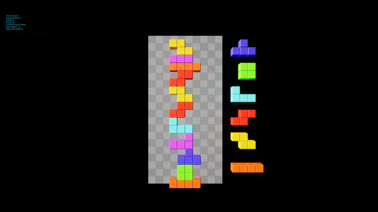 TetY: Unreal Engine C++ Arcade Game screenshot 2