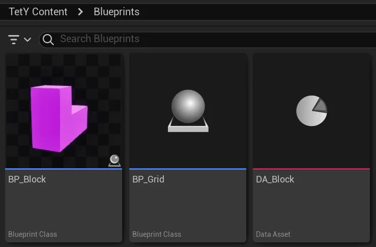 TetY Blueprint classes