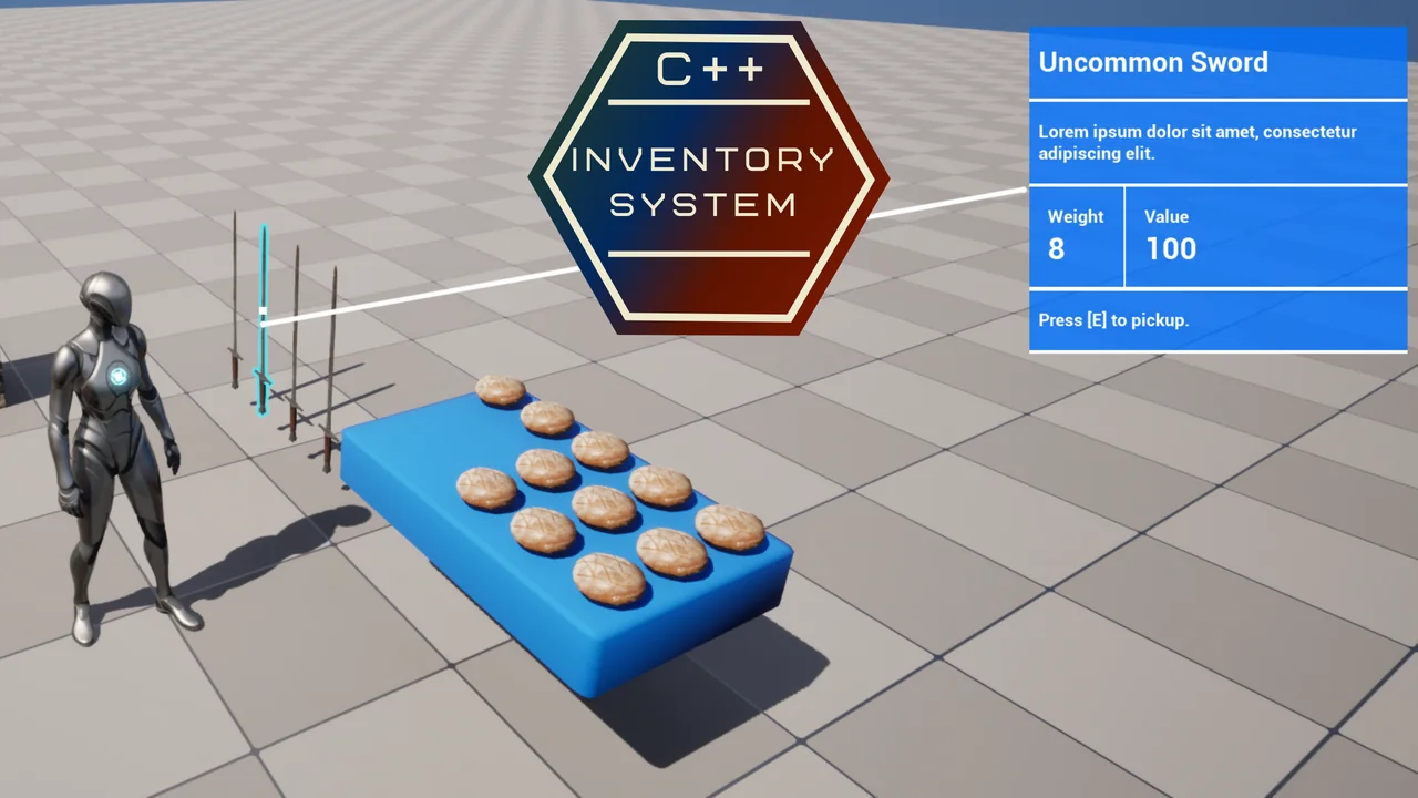Unreal Engine C++ Inventory System screenshot 1