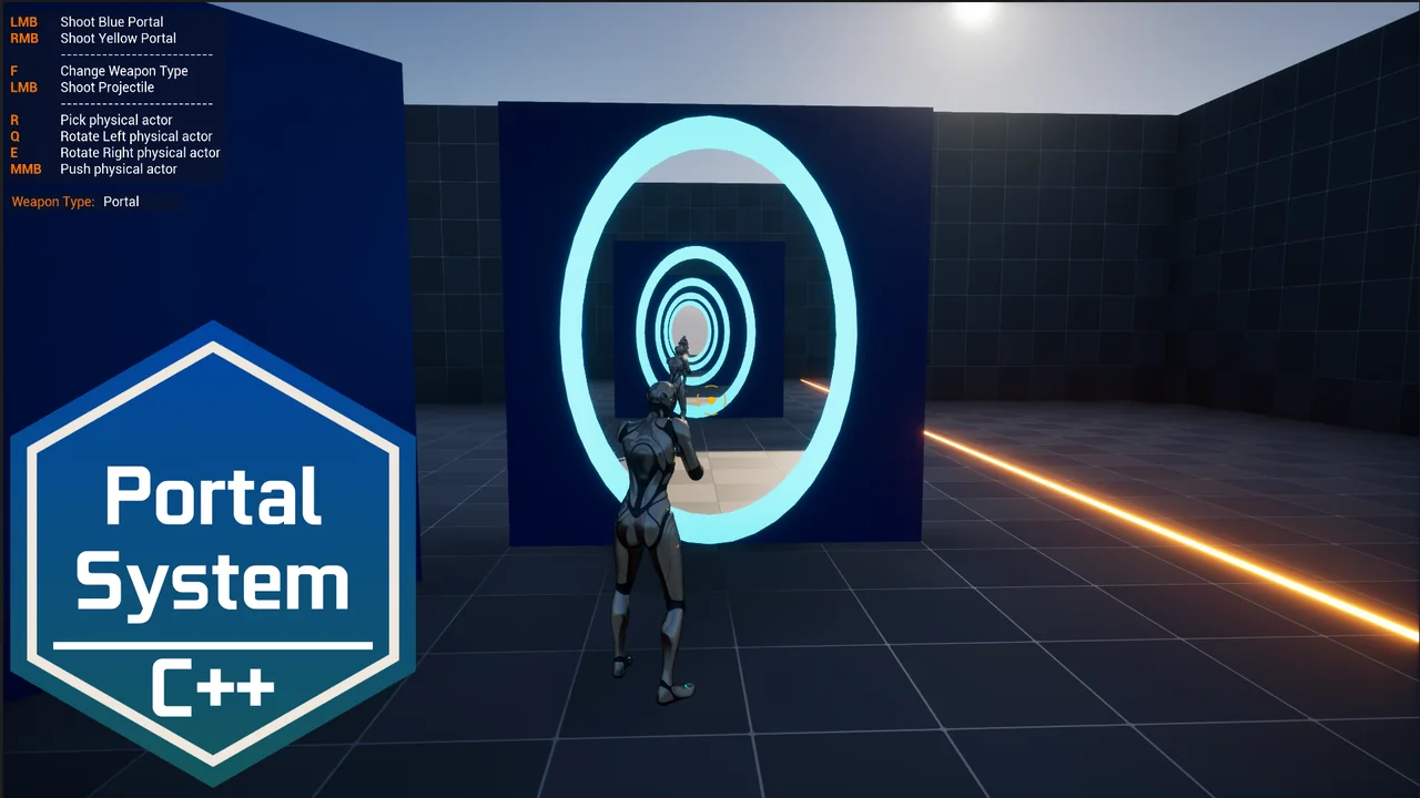 Unreal Engine C++ Portal System screenshot 1