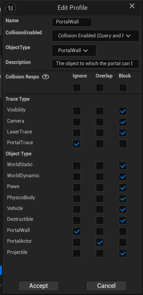 Portal object channel