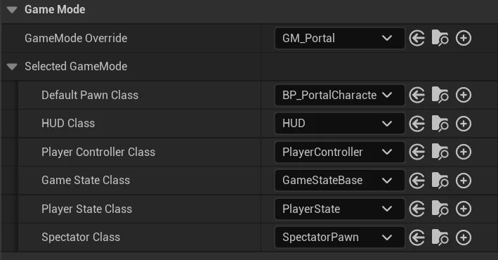 Portal character setup