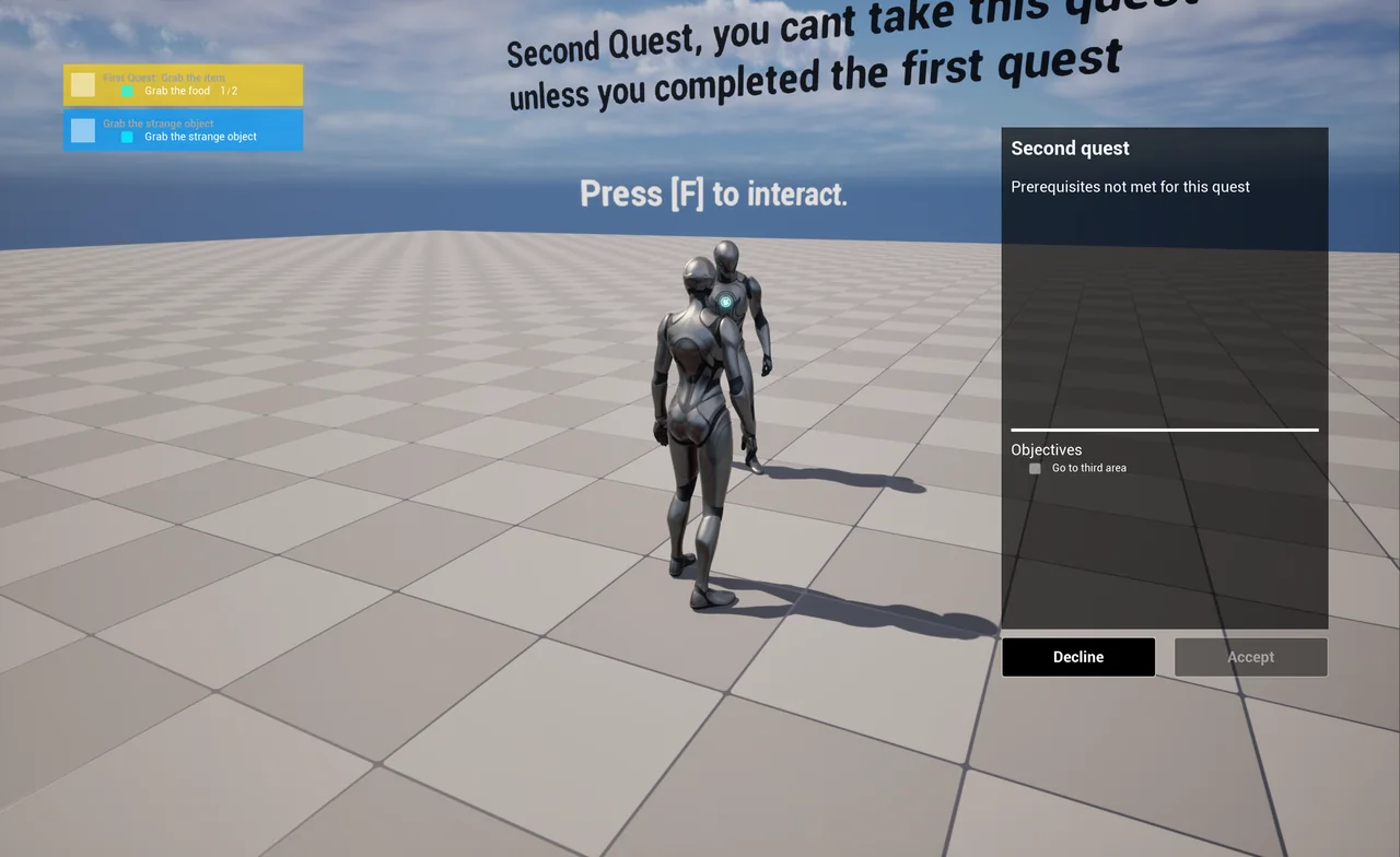 Unreal Engine 5 C++ Quest System screenshot 3